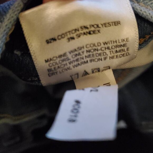 Express light blue skinny ankle distressed midrise raw hem jean 10 long - Picture 7 of 11